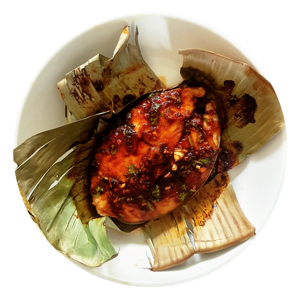 Banana Leaf Wrapped Ikan Bakar
