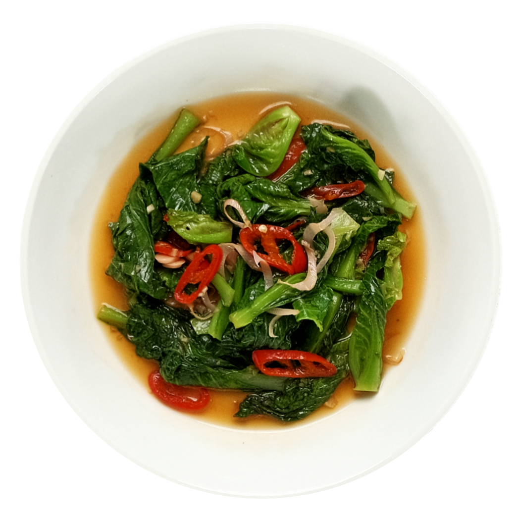 Thai Kai Lan with Ginger Flower