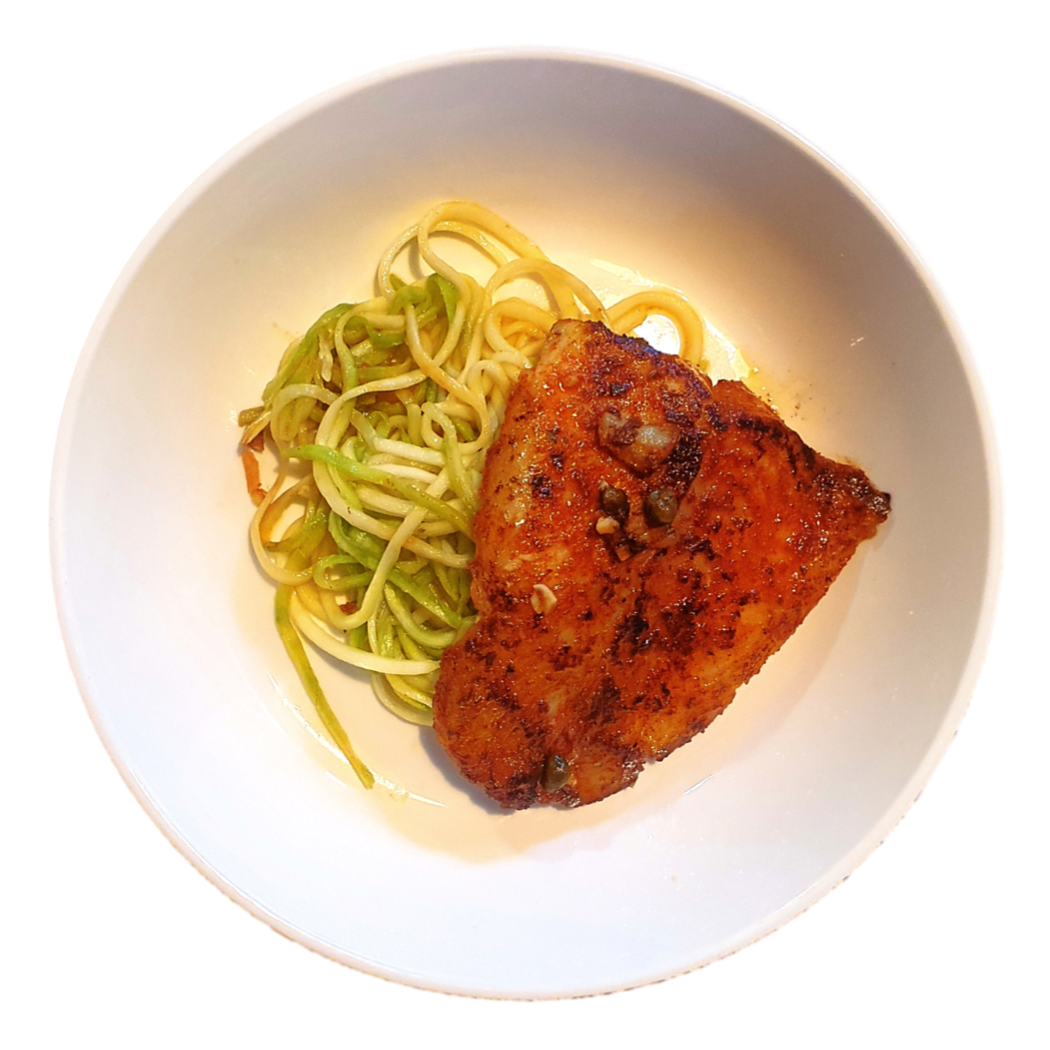 Viet-Cajun Fish with Zoodles