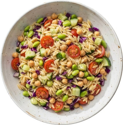 Warm Lemony Orzo Salad